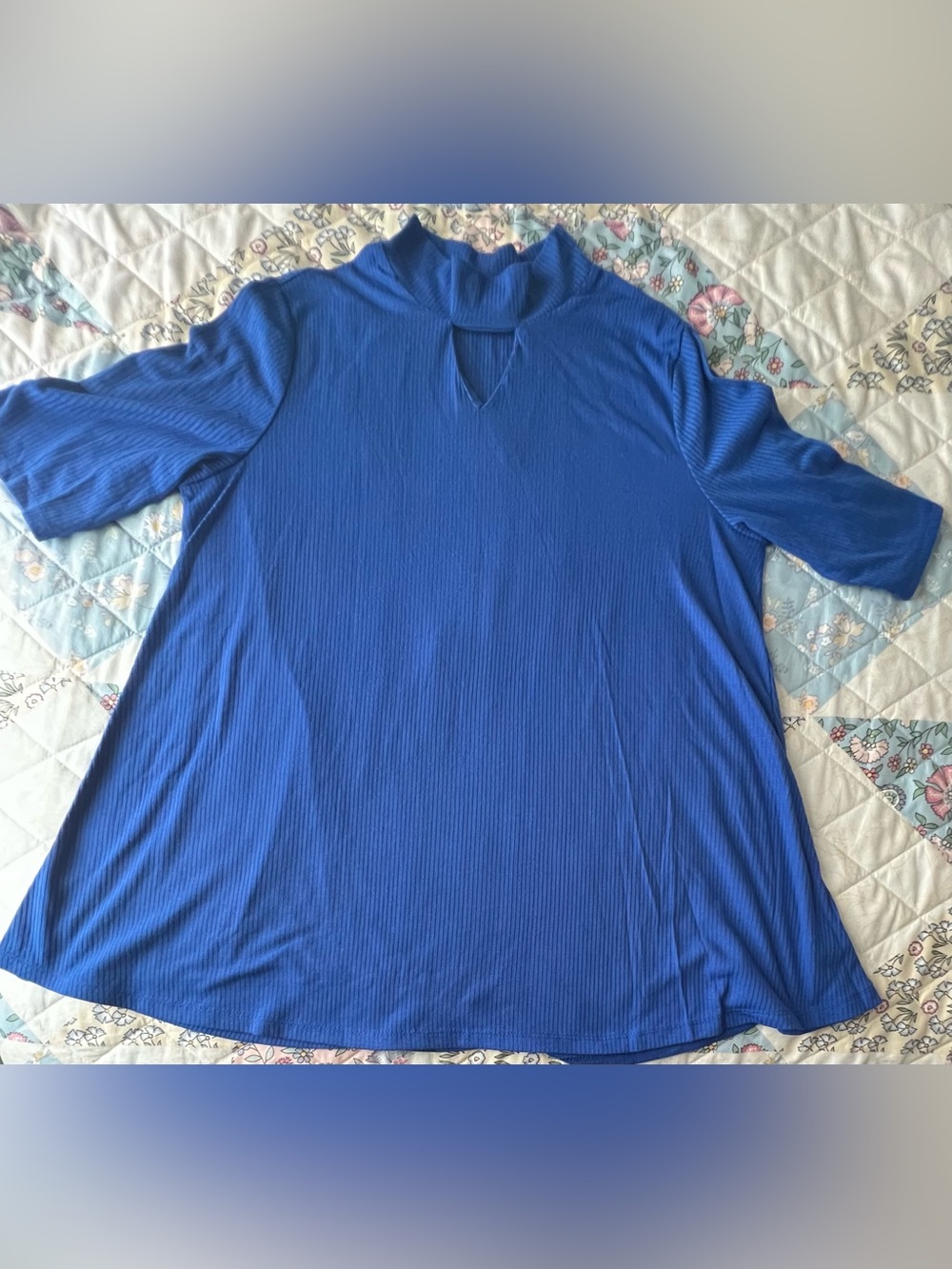 Relativity Ribbed Mock Neck Long Sleeve Top